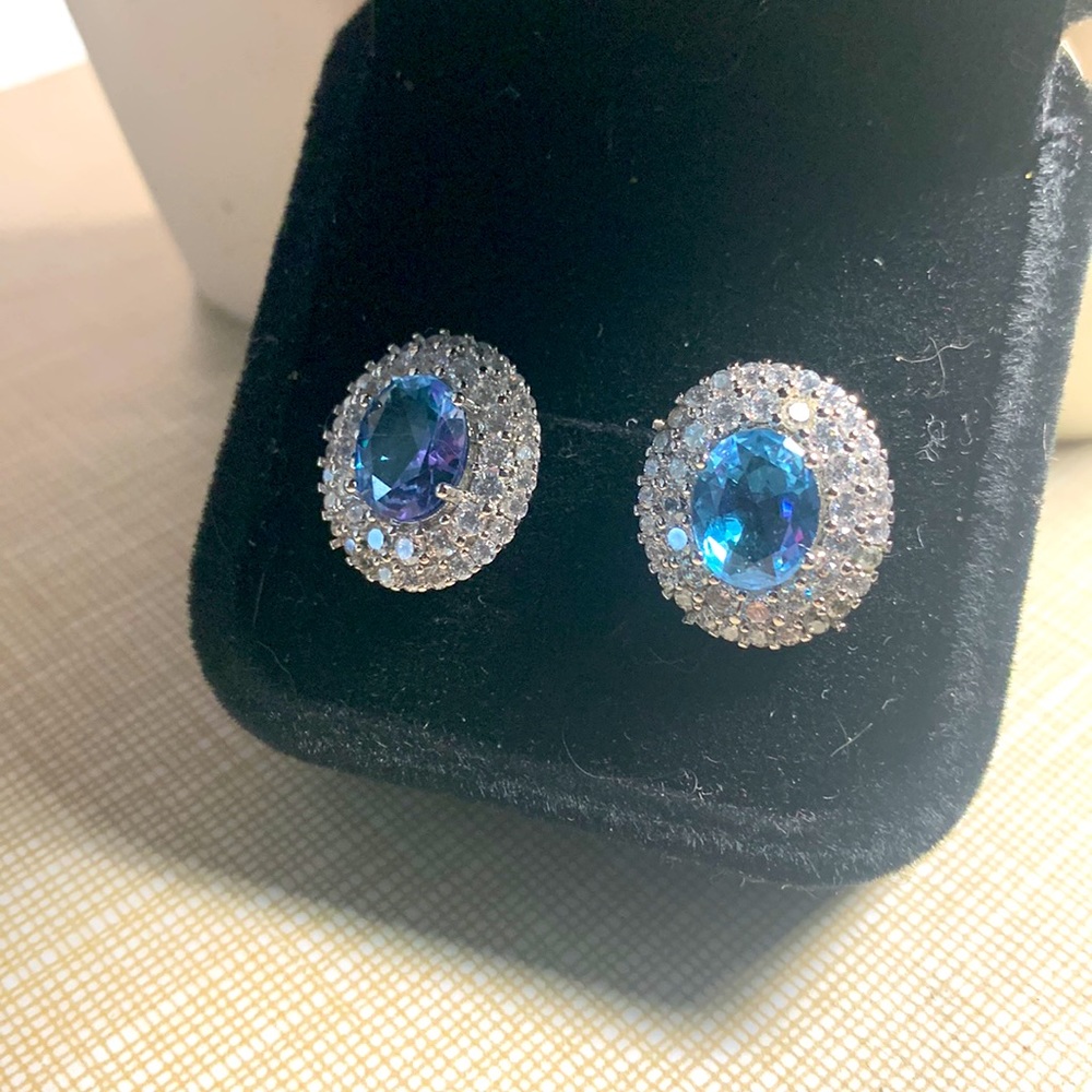 Changing Colors Same Earrings Different Purple/Bl… - image 5